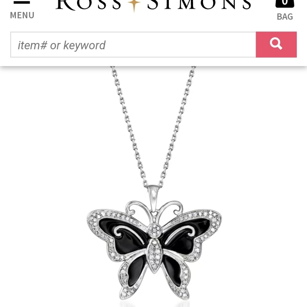 Ross Simmons Butterfly Necklace